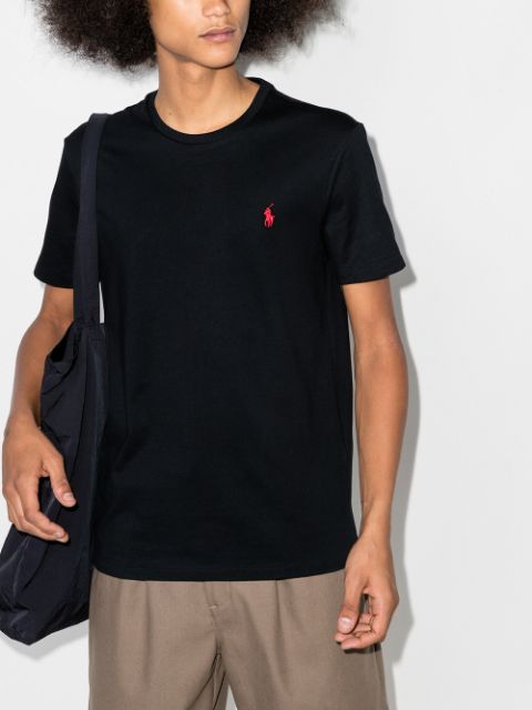 Logo-embroidered cotton T-shirt