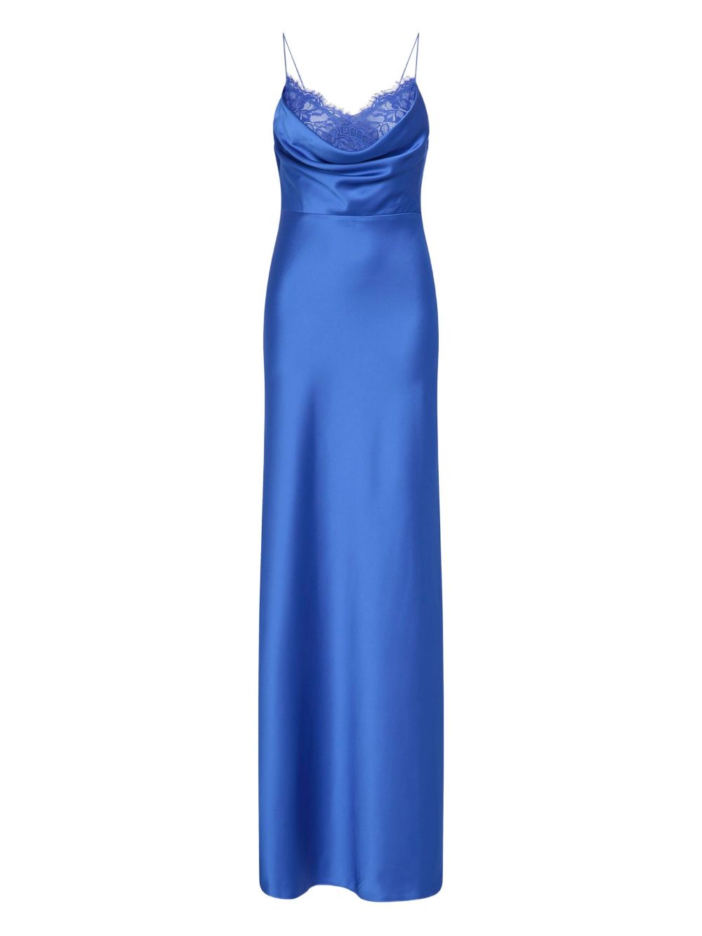 R VALLANCE REMI STRP LACE INSERT GOWN BLUE