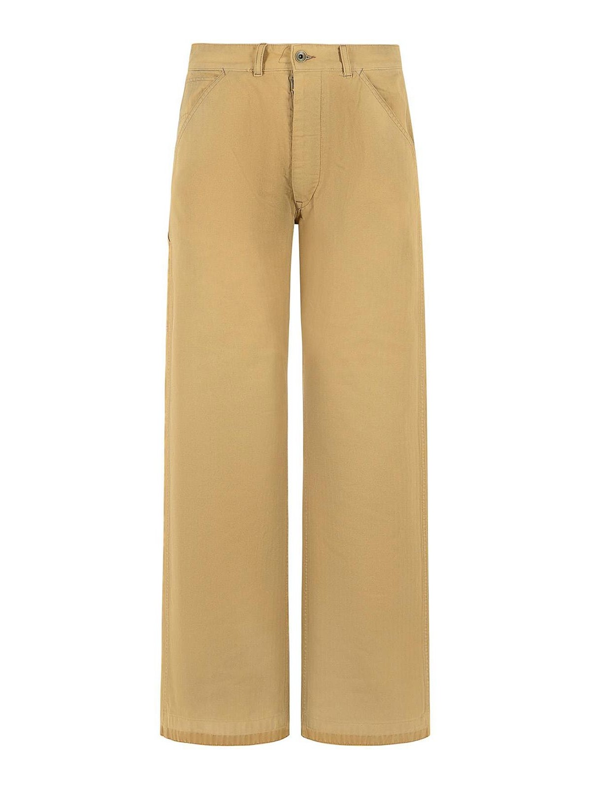 Beige Cotton Jeans
