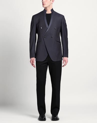 Man Blazer Navy Size 42 Polyester, Virgin Wool, Elastane