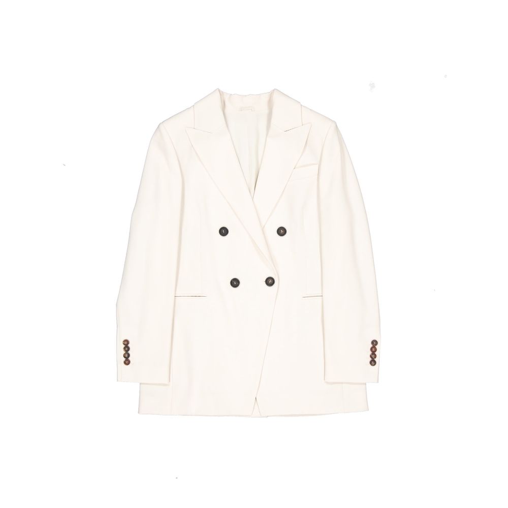 Virgin Wool Blazer — White
