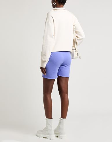 The Great. Woman Shorts & Bermuda Shorts Purple Size 0 Cotton