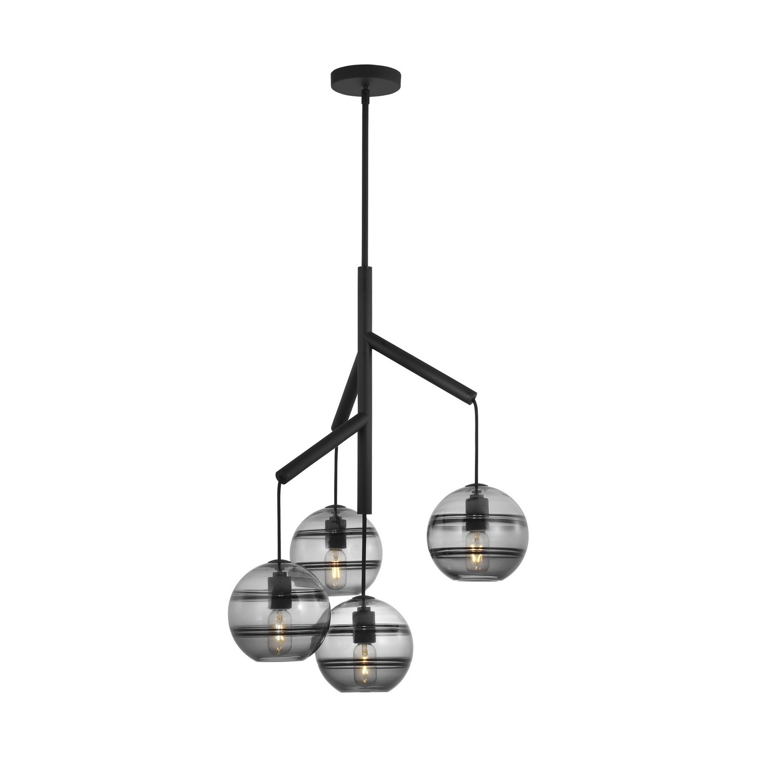 Nightshade Black Four Light Chandelier from the Sedona Collection
