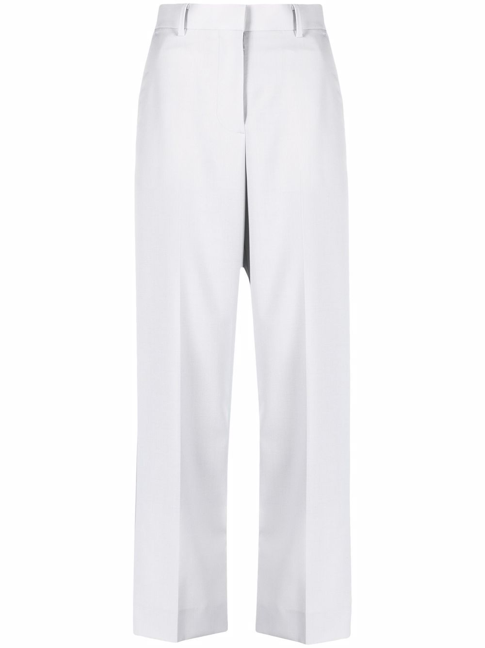 Side-stripe straight-leg trousers - Black
