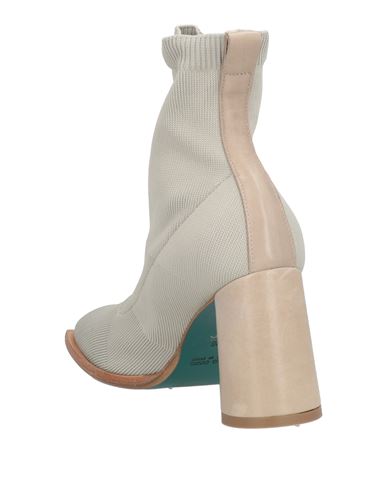 Woman Ankle boots Light grey Size 6 Leather, Textile fibers
