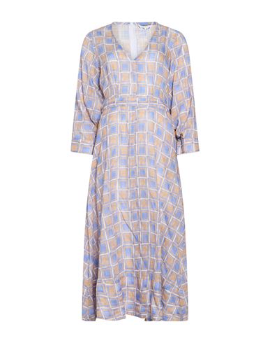 Woman Midi dress Light blue Size 6 Cotton
