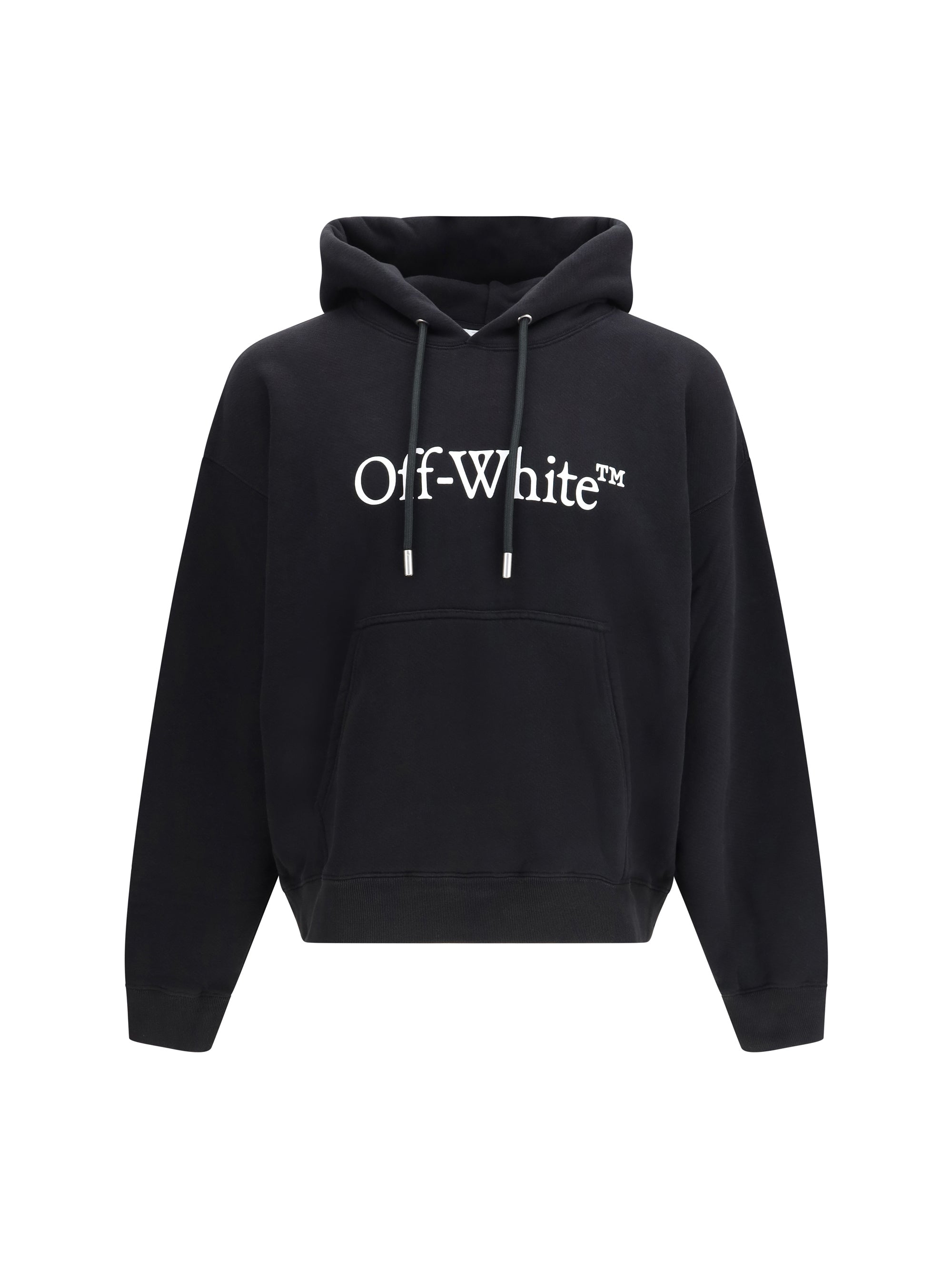 Logo-Embroidered Cotton Hoodie — Black
