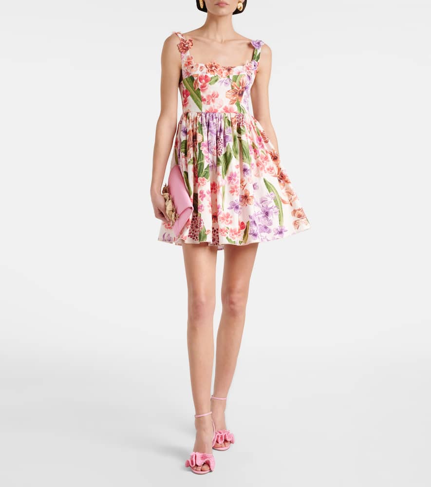 Barbare floral cotton minidress