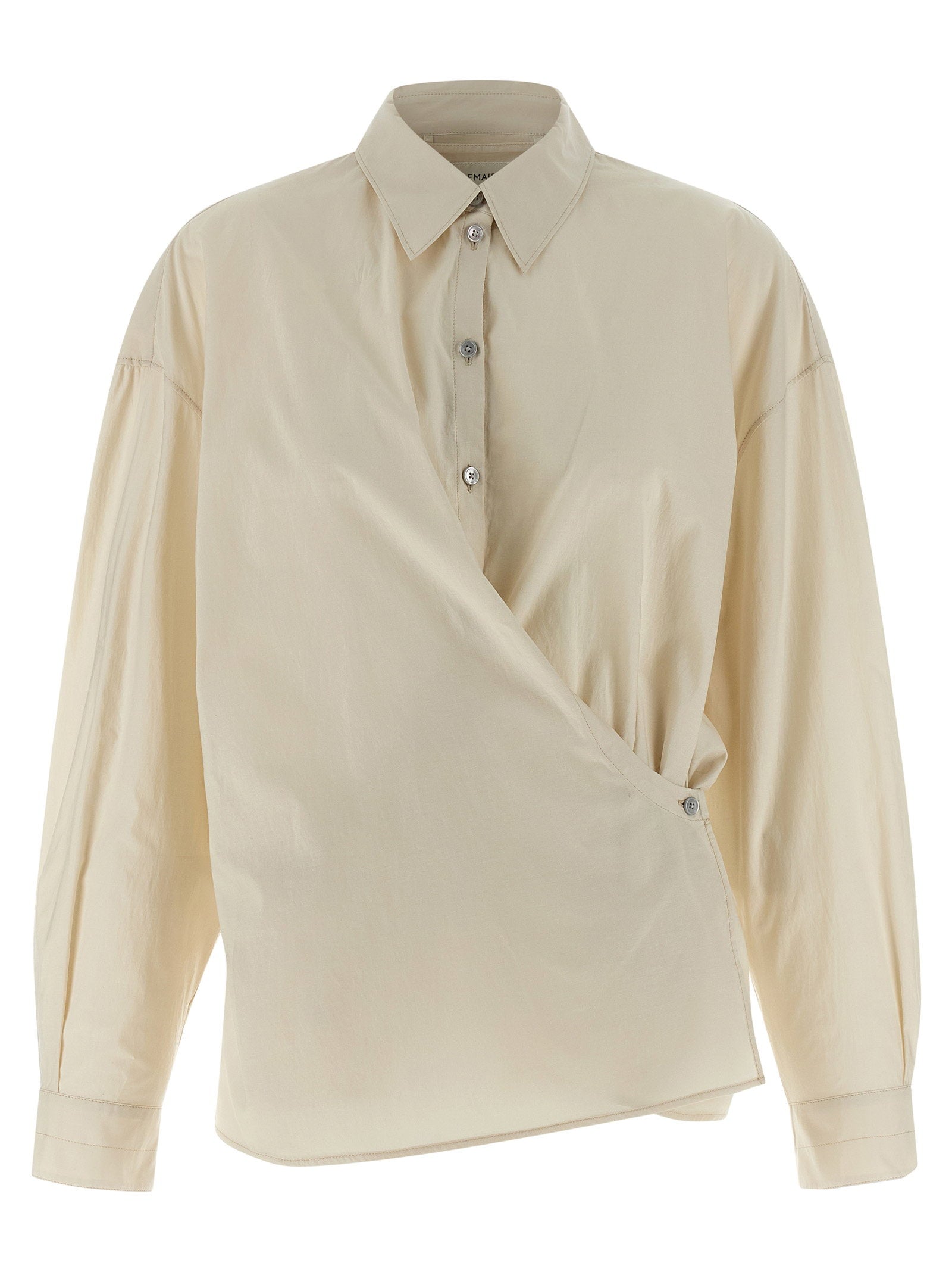 Straight Collar Twisted Shirt