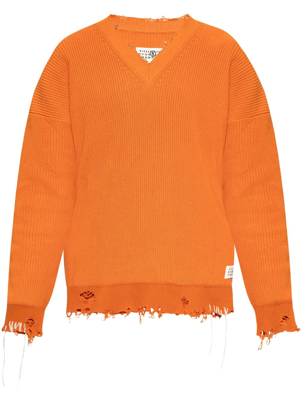 Numbers-motif jumper - Orange