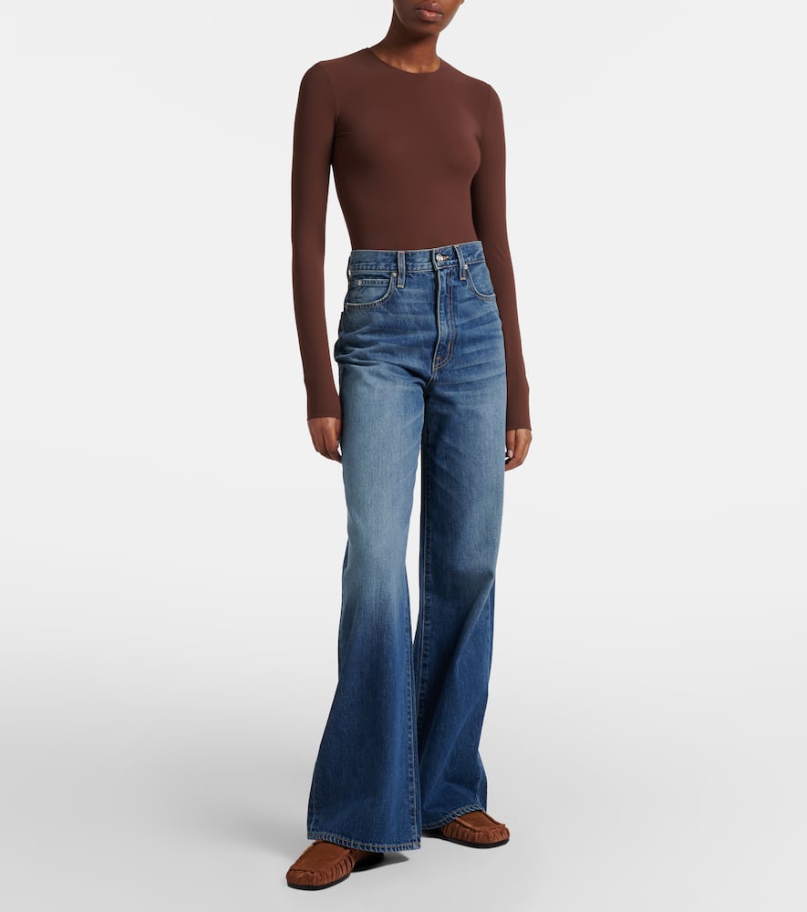 Eva faded wide-leg jeans