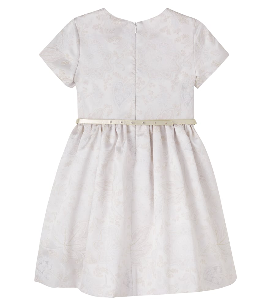 Bow-detail floral dress