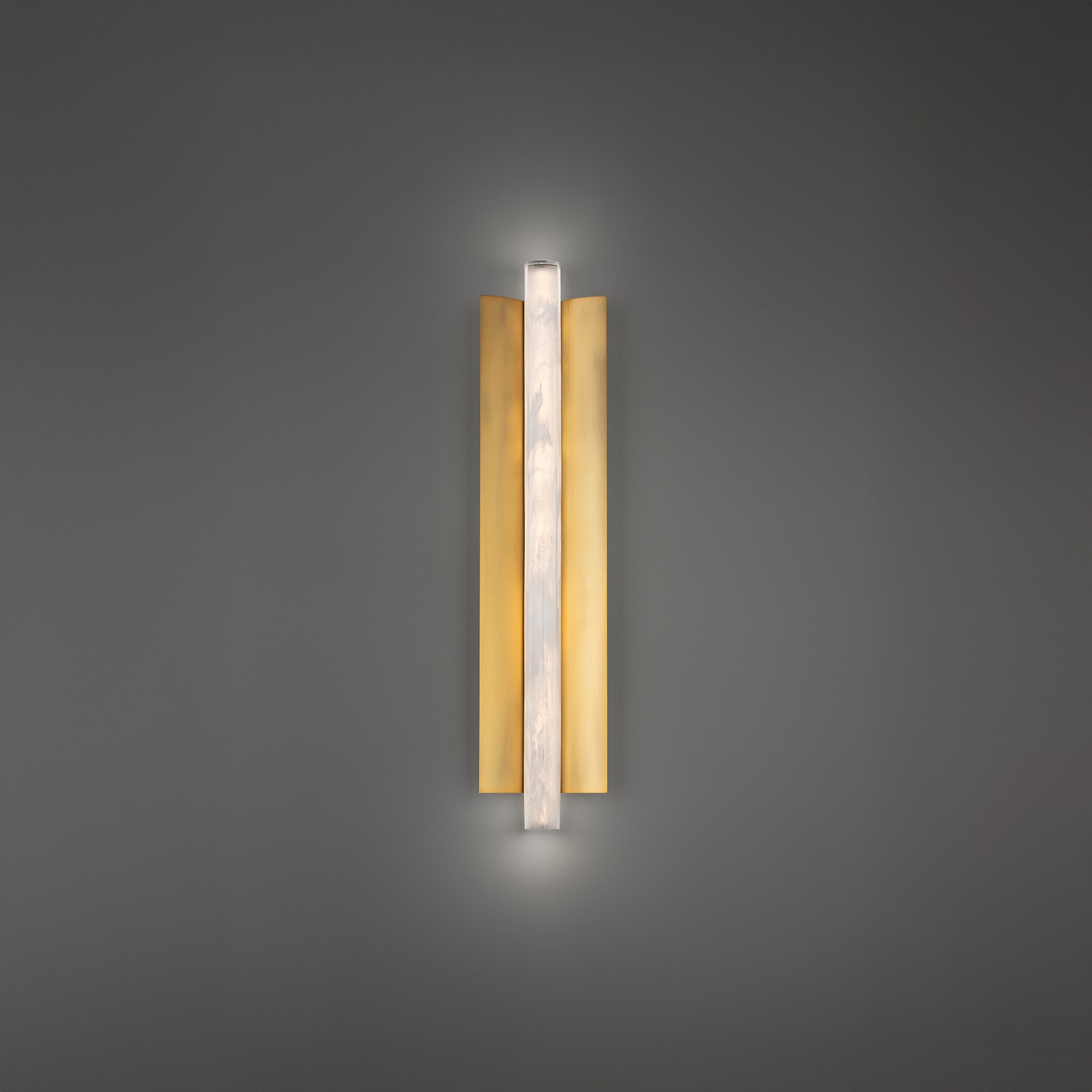 Aged Brass LED Wall Sconce from the Rapper Collection