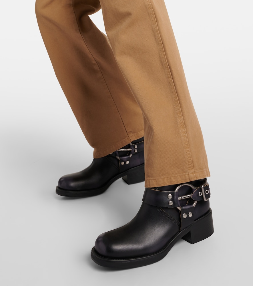 Miu Miu Leather biker boots