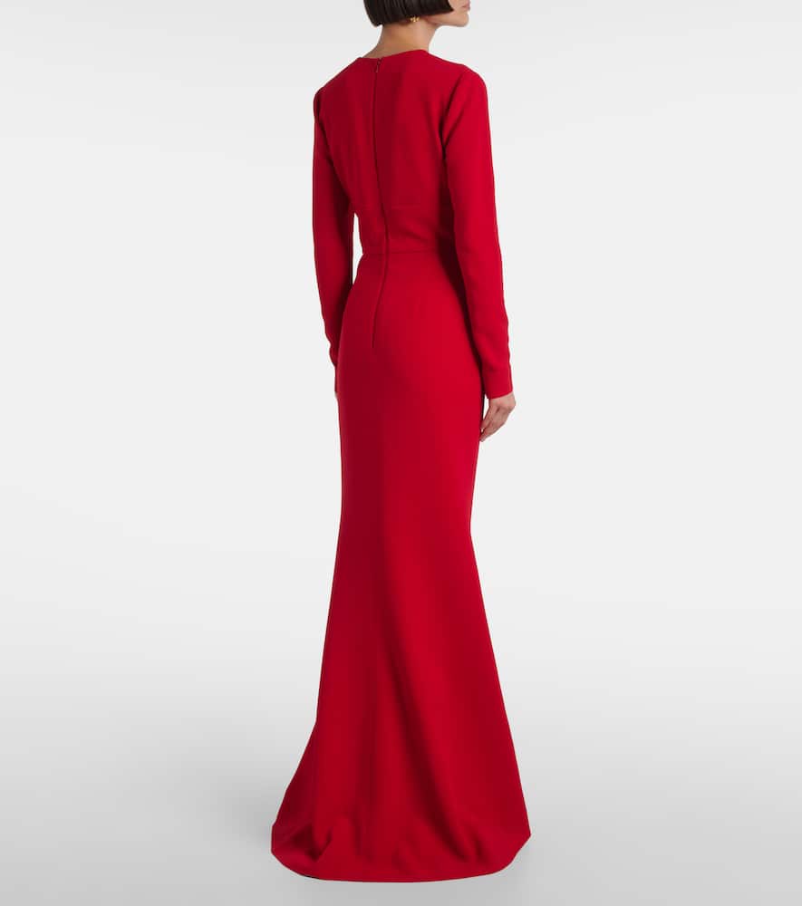Bow-detail cady gown
