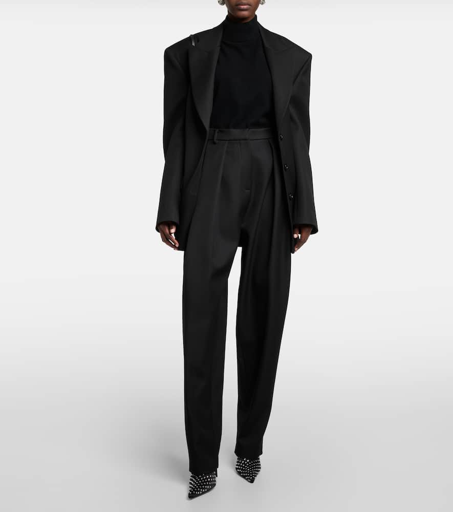 High-rise wool pants