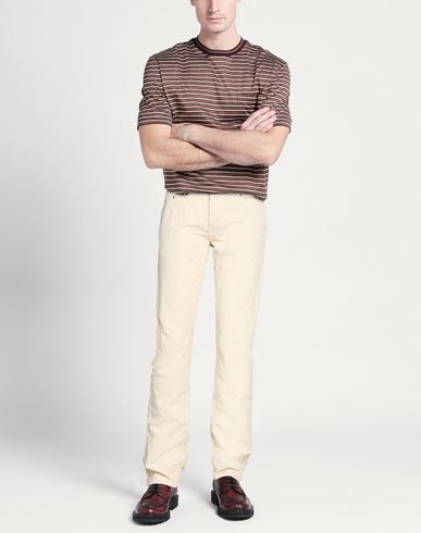 Man Pants Beige Size 31 Cotton, Elastane