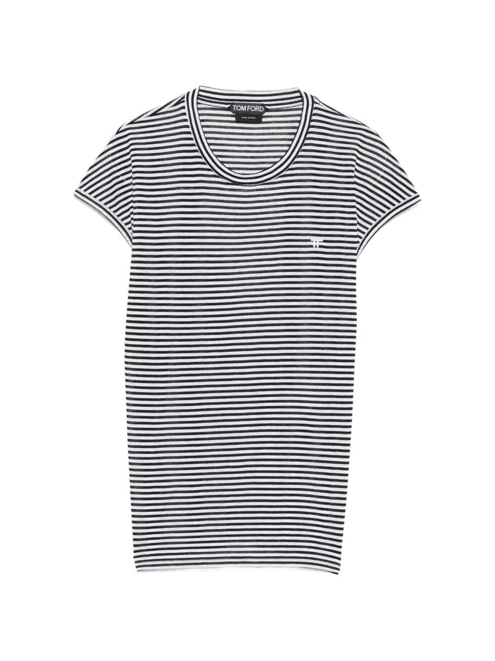Striped Viscose T-Shirt
