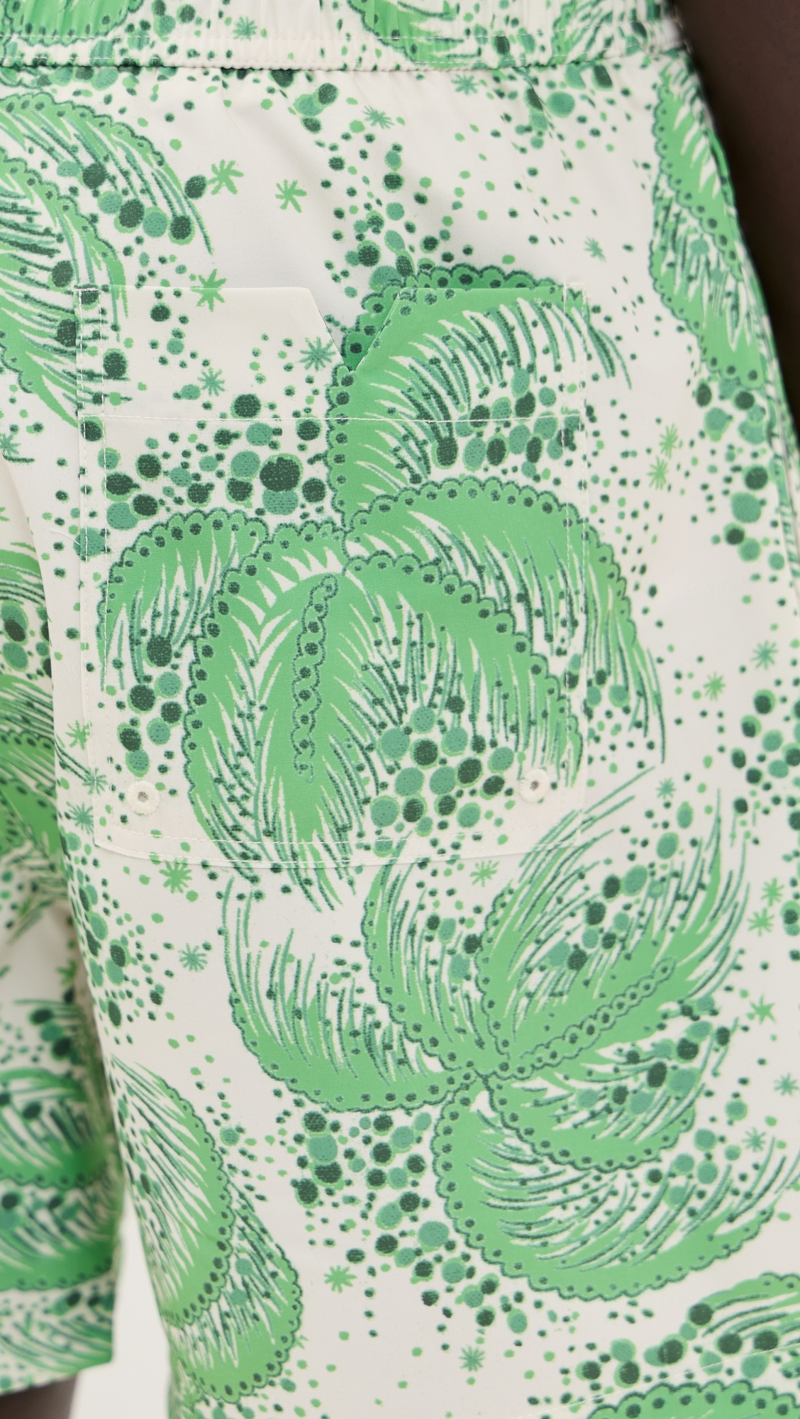 Tombolo Palm Fronds Swim Trunks Green