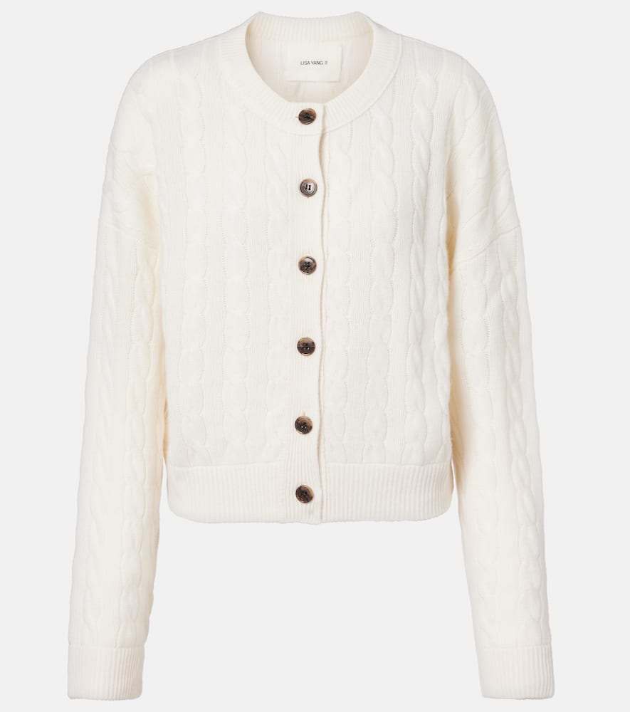 Cassie cable-knit cashmere cardigan