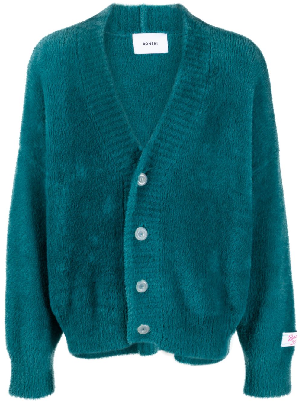 Knitted V-neck cardigan - Blue