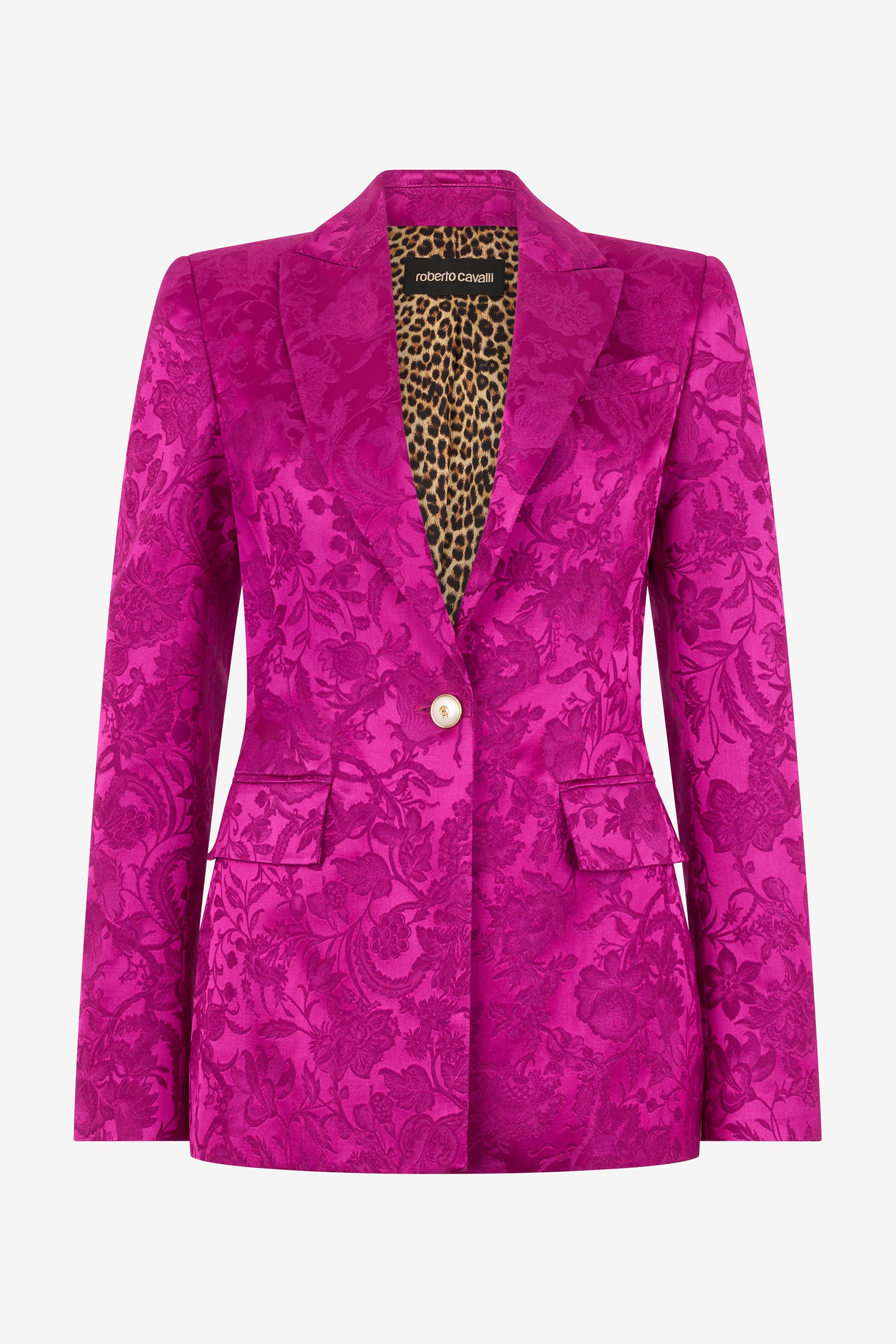 Blazer With Florentine Flowers Jacquard Motif