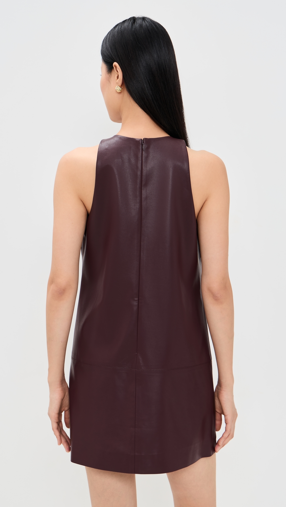 Molly Faux Leather Dress Chocolate