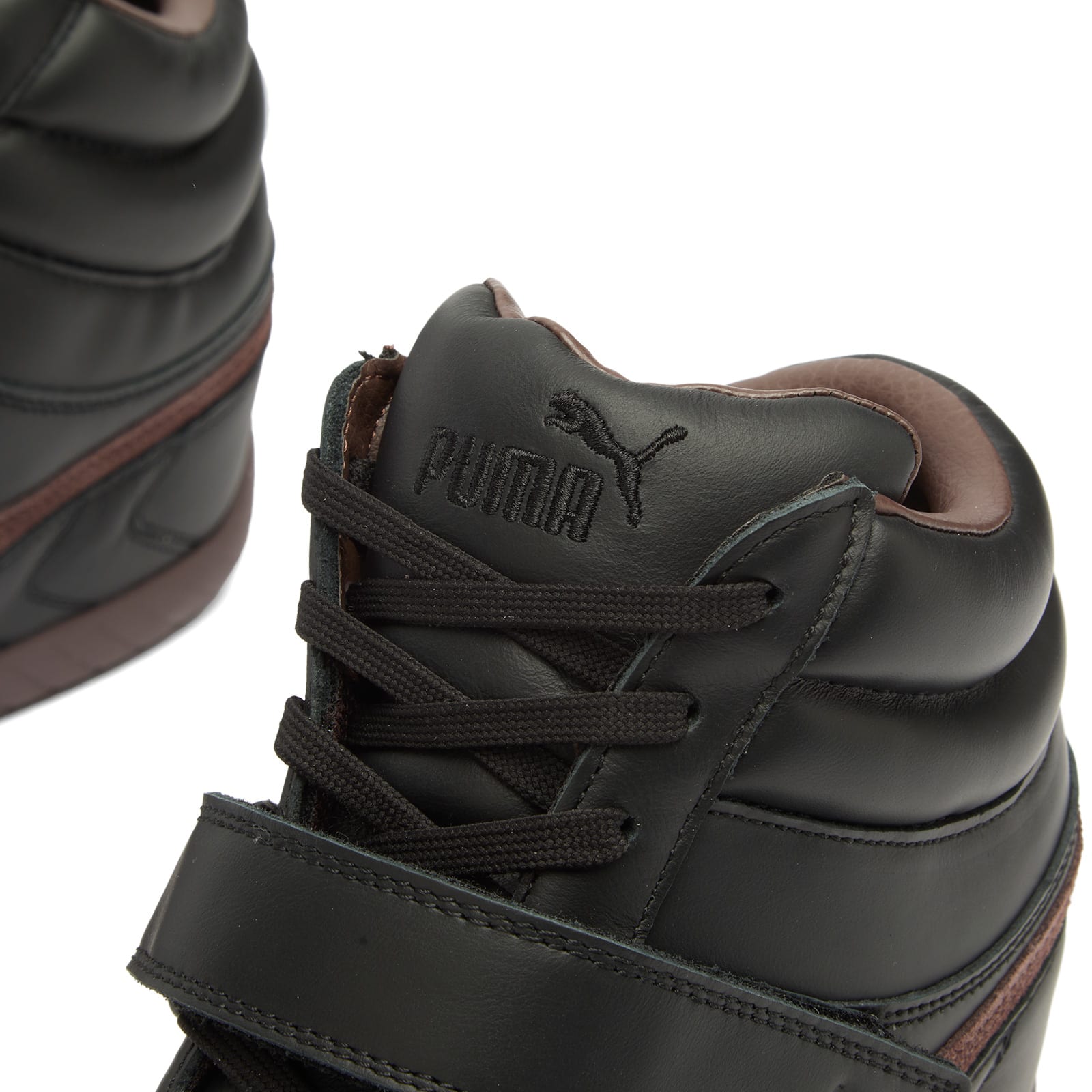 Puma | Women's Speedcat Wedge Sneaker in Black/Chocolate Brown