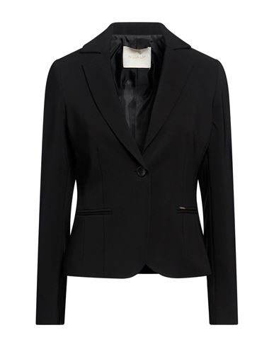 Woman Blazer Black Size 6 Polyester, Elastane