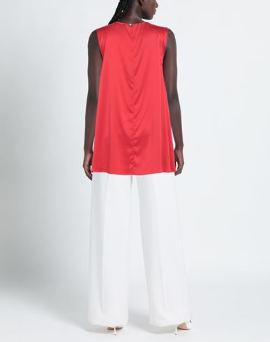 Purotatto Woman Top Red Size 6 Silk, Elastane