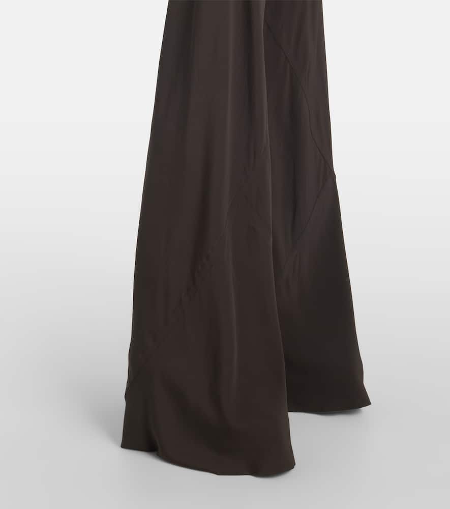 Bias high-rise wide-leg pants