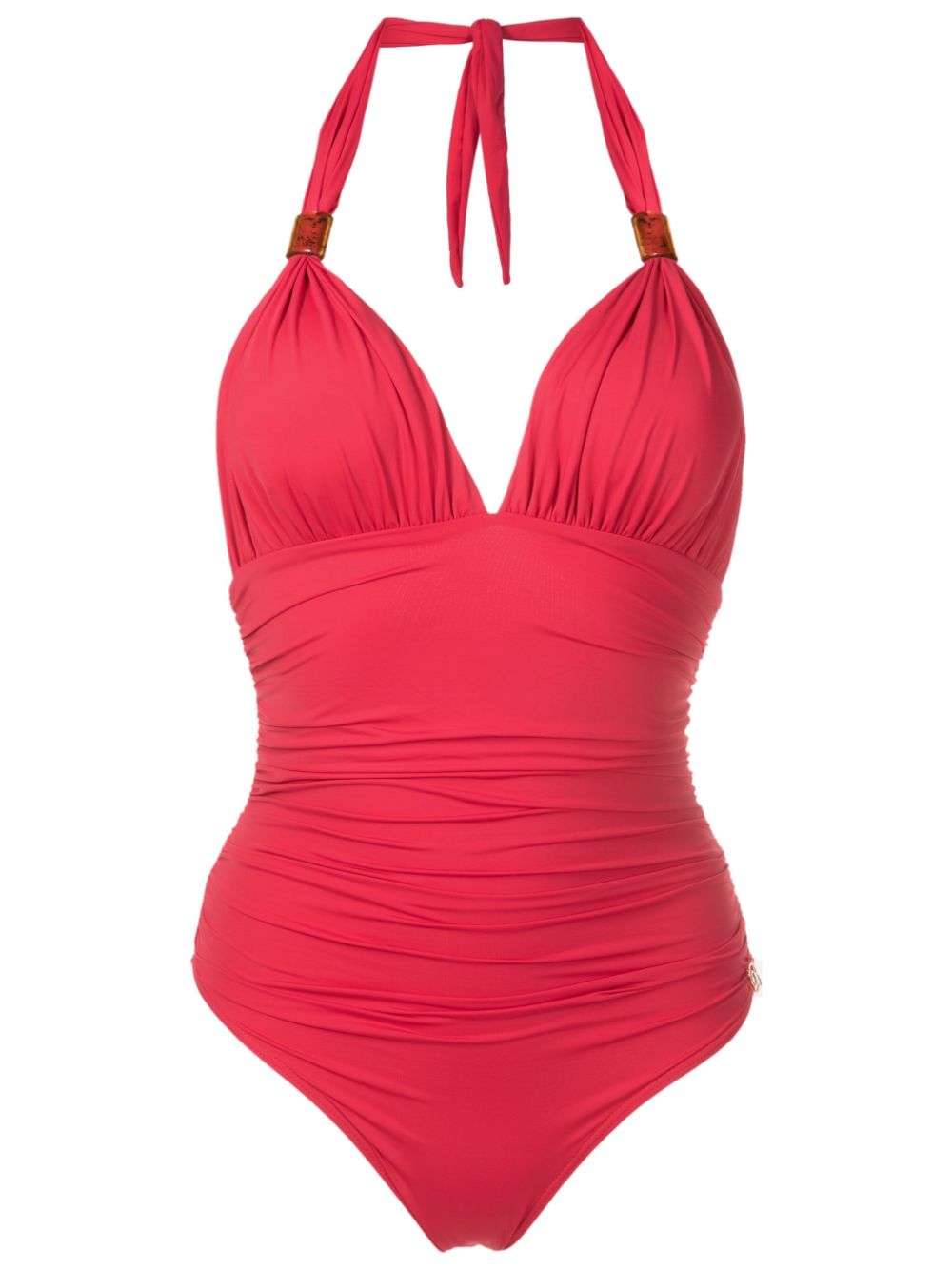 Halterneck one-piece swimsuit - Red