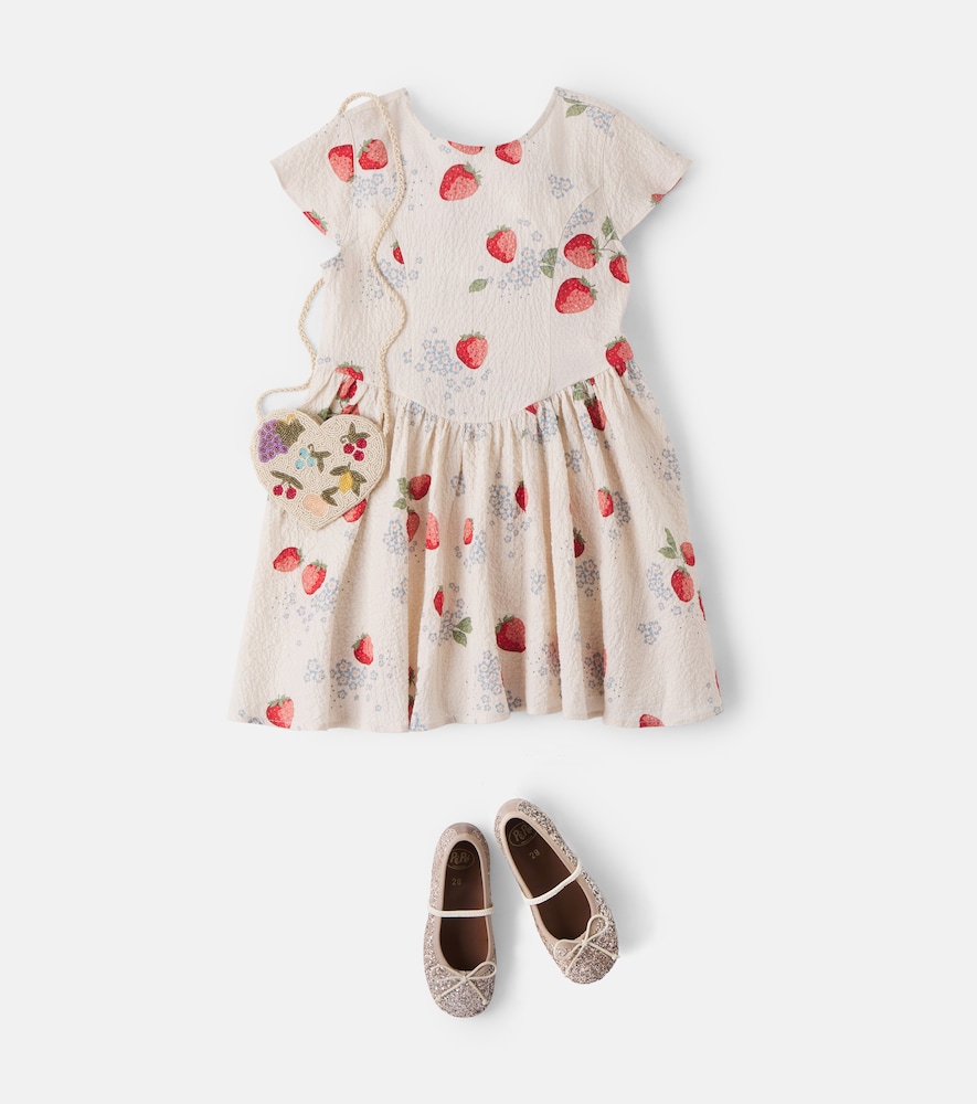 Konges Sløjd Ava bow-detail printed cotton dress
