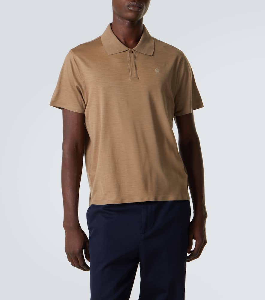Wool and cashmere polo shirt