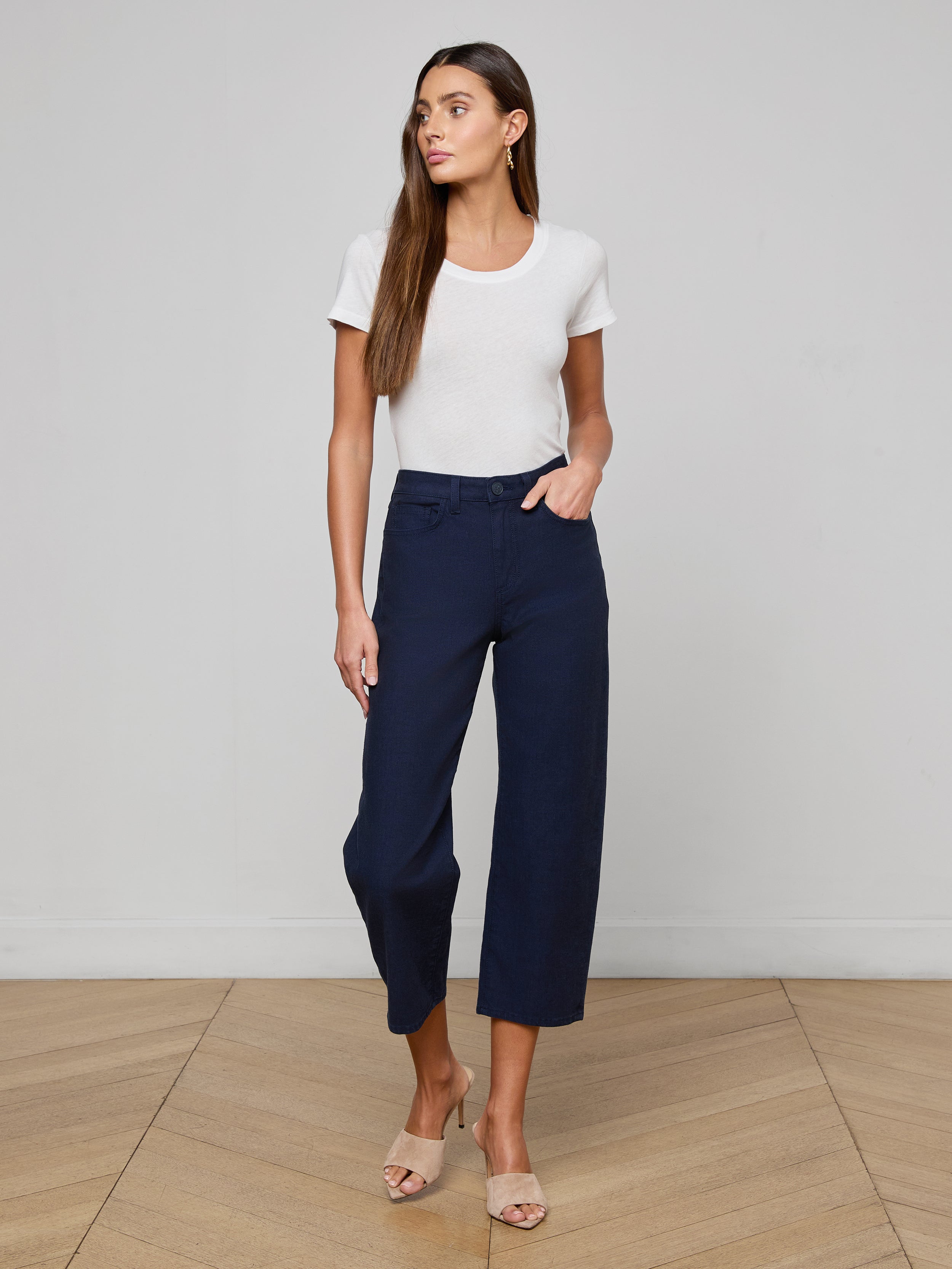 Mallis Bow-Leg Jean In Saturated Blue