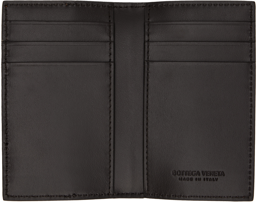 Bottega Veneta Brown & Tan Cassette Flap Card Case Wallet
