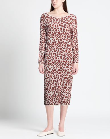 Woman Midi dress Rust Size M Viscose, Elastane
