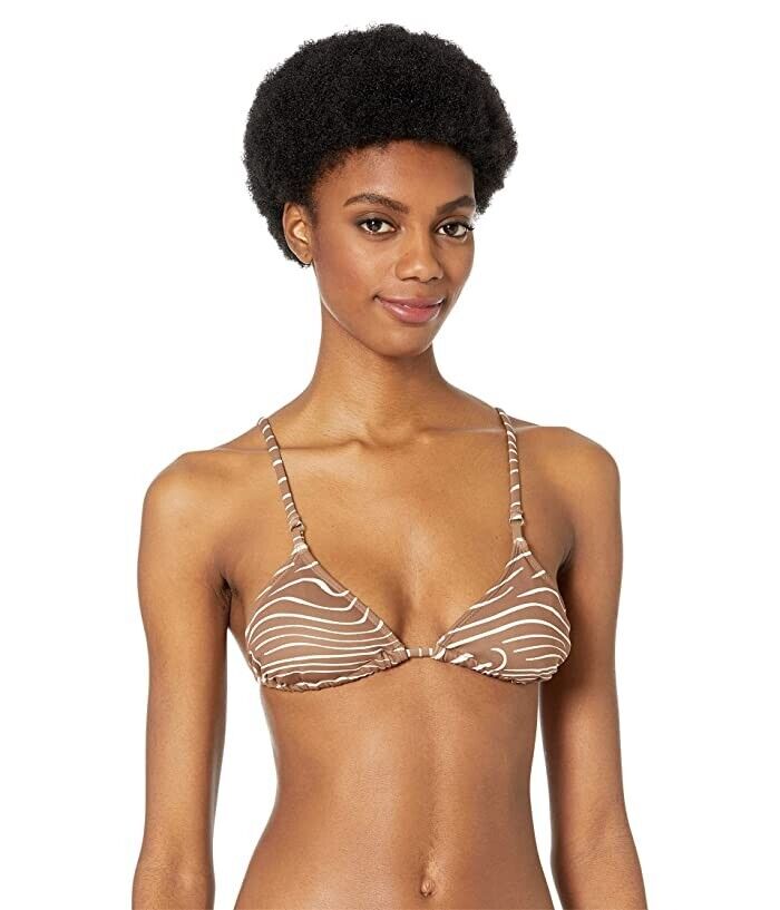 Lola Triangle Bra Womens XS Brown Animal Print Adjustable JDM221