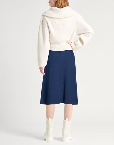 Woman Midi skirt Blue Size 6 Virgin Wool