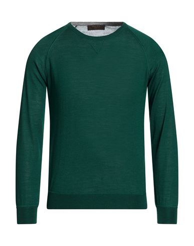 Man Sweater Dark green Size 40 Wool, Silk, Cashmere