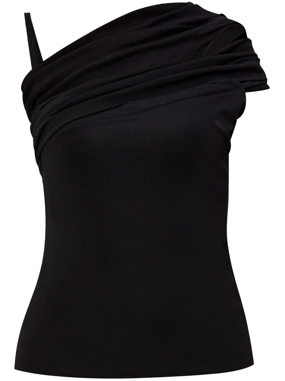 Asymmetric tank top - Black