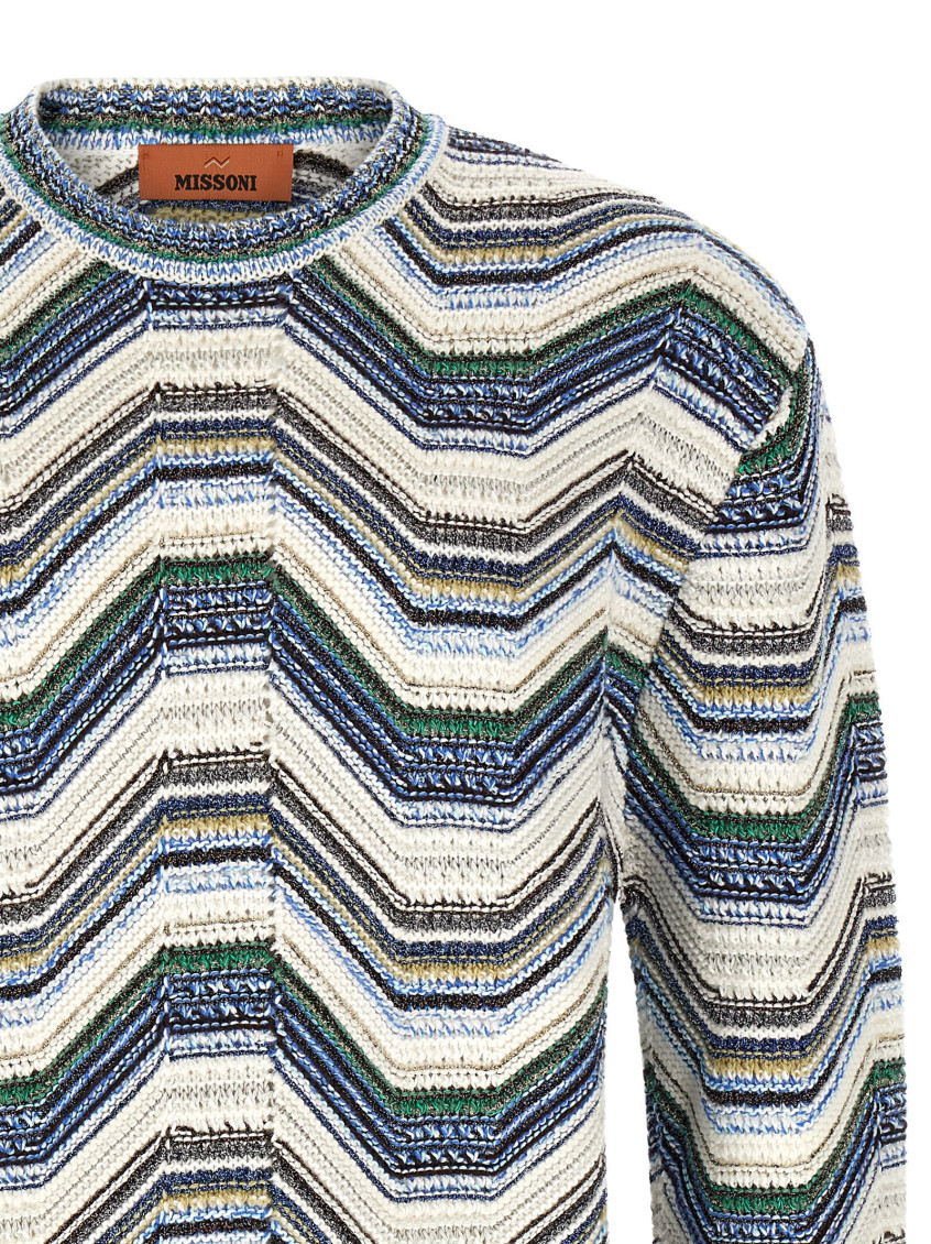 Multicolor Crew Neck Sweater