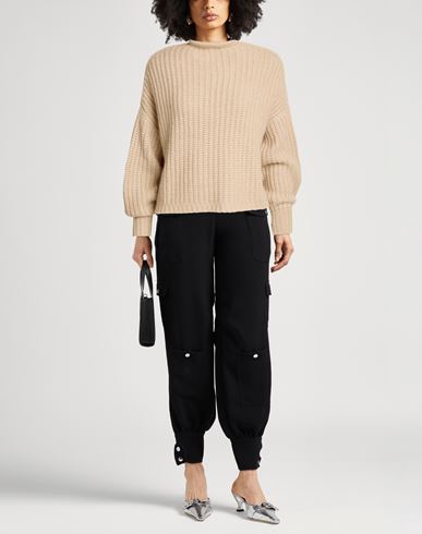 Woman Turtleneck Beige Size XL Baby alpaca wool, Polyamide, Merino Wool