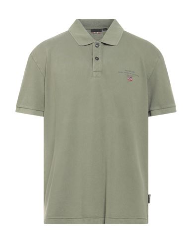 Man Polo shirt Sage green Size S Cotton