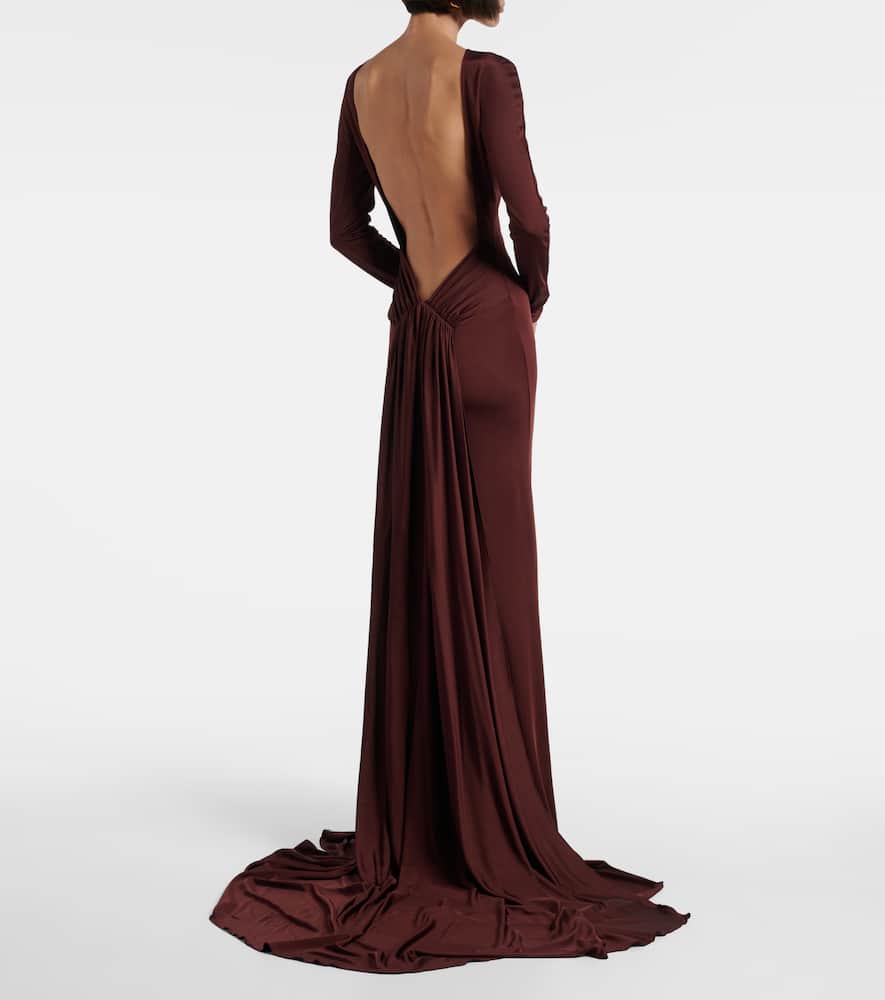 Gathered jersey gown