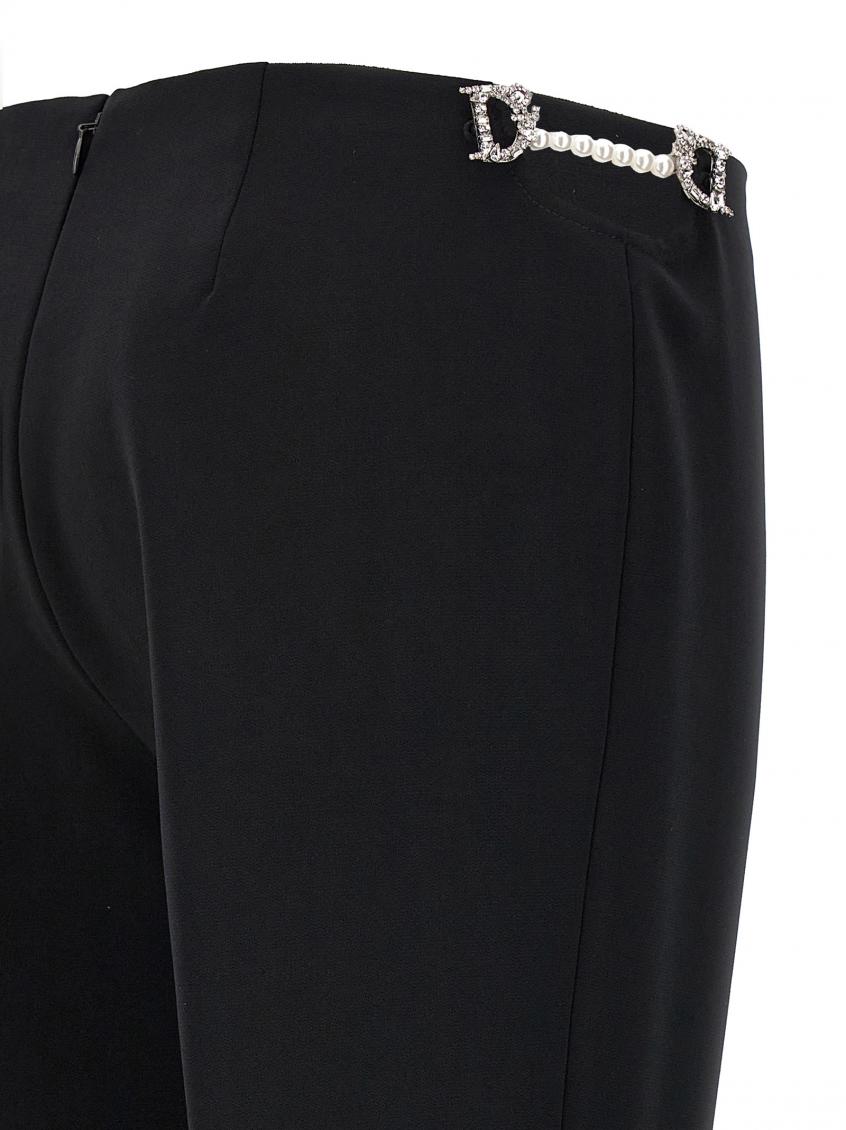 -D2 Jewel Pantaloni Nero-Donna