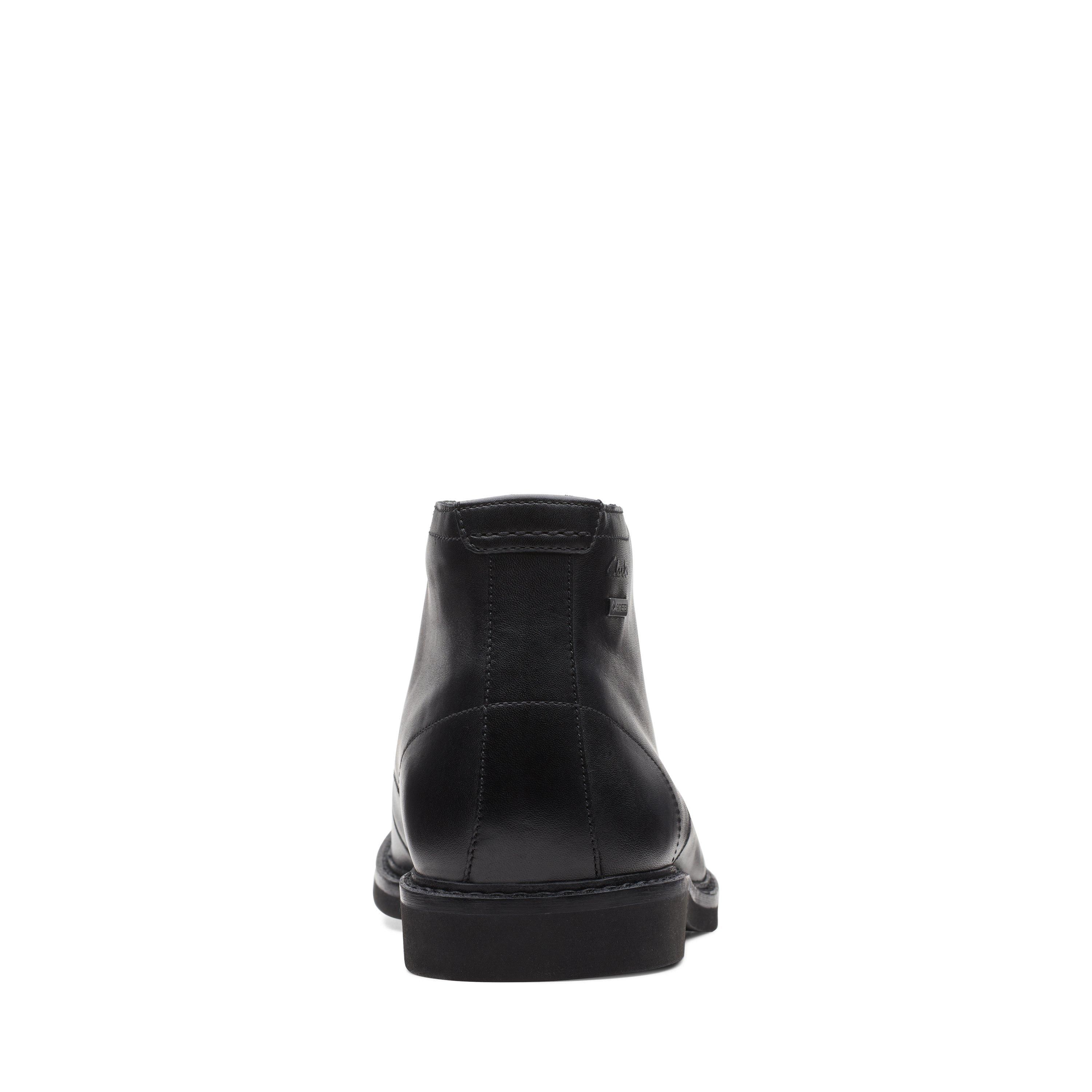 Clarks Atticus Lt Hi Gore-Tex Black Leather Ankle Boots,lace Up