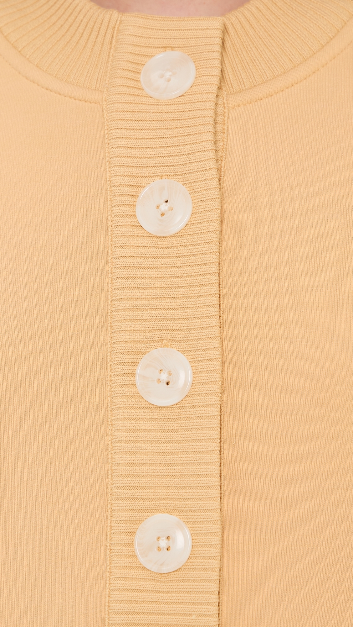 Reena Button Front Sweatshirt Sahara Sun