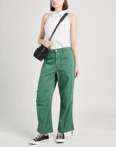 Rag & Bone Woman Pants Green Size 10 Cotton