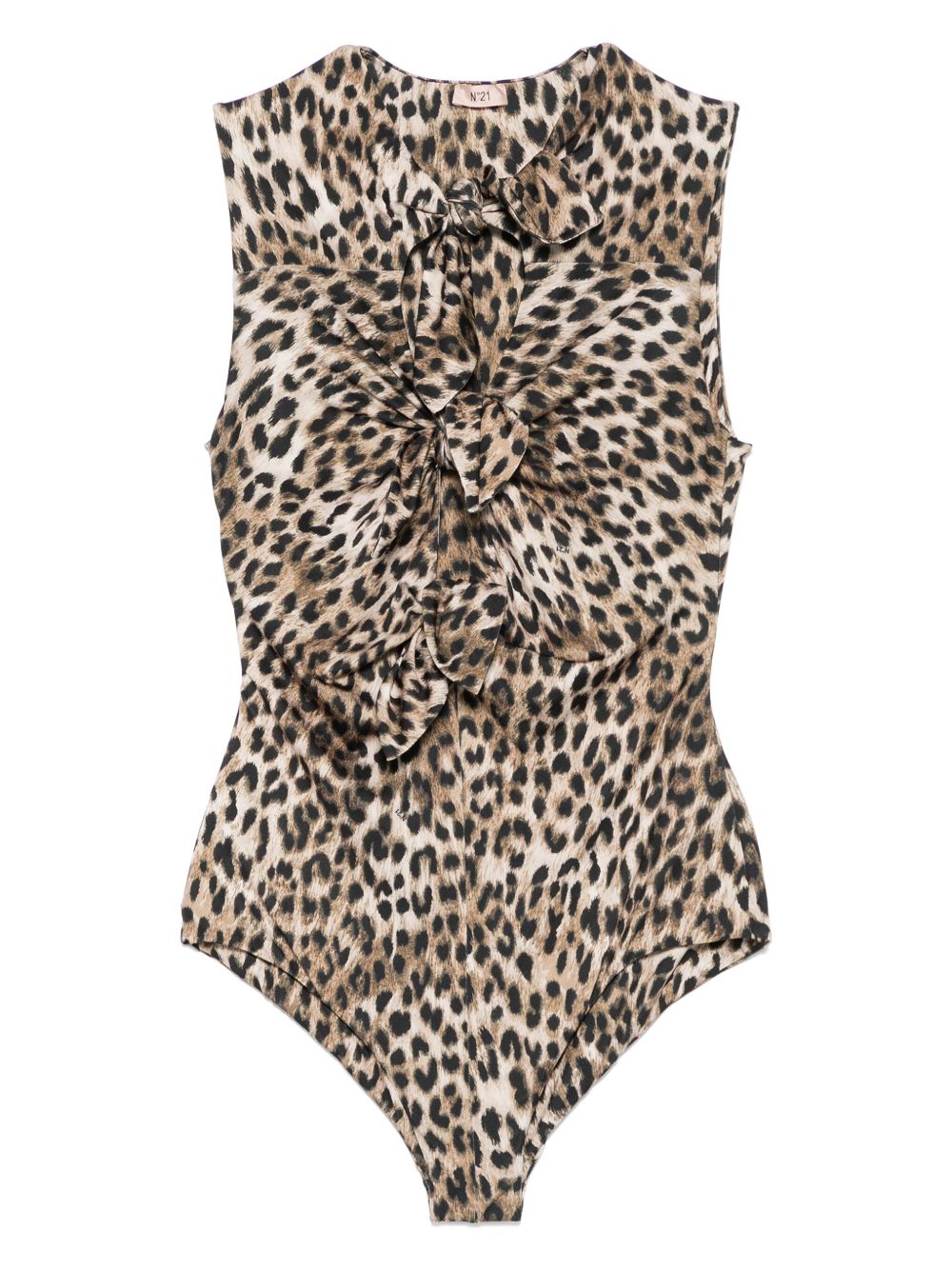 Leopard-print swimsuit - Neutrals